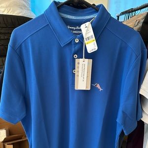 Tommy Bahama Cobalt Sea Blue Medium Party Polo NWT Supima